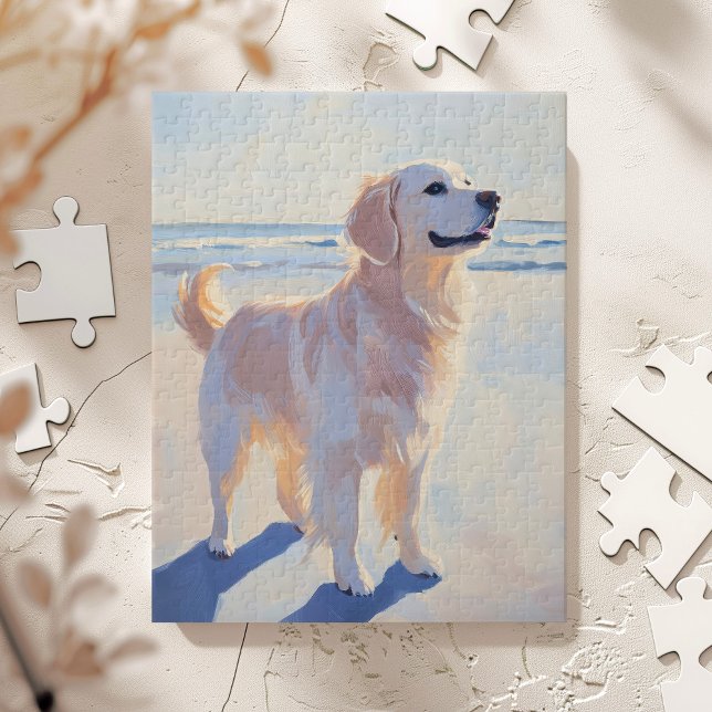 Puzzle Golden Retriever en la Playa (Subido por el creador)