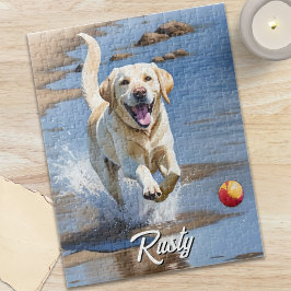 Puzzle Golden Retriever Recoge Agua Acuarela Perro de Pla