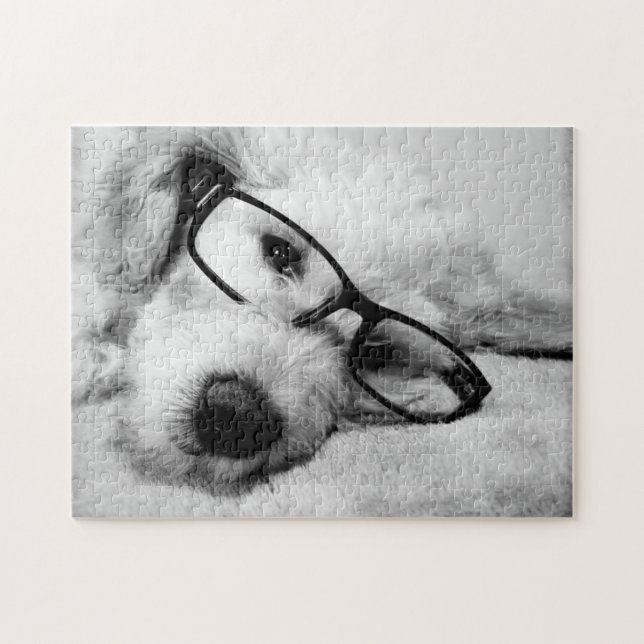 Puzzle Goldendoodle Con Gafas (Horizontal)