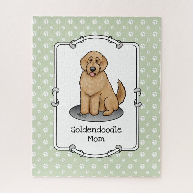 Puzzle Goldendoodle Mom Doodle Mom (rojo dorado) (Vertical)