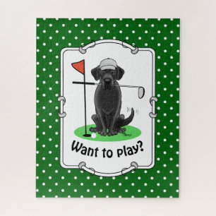 Puzzle Golf Black Labrador Recuperever Dog - Cute