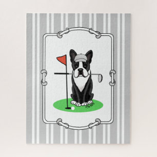 Puzzle Golf Boston Terrier (negro) Perro Cute