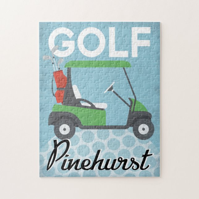 Puzzle Golf Pinehurst - Viaje retro vintage (Vertical)