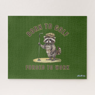 Puzzle golf raccoon verde divertido