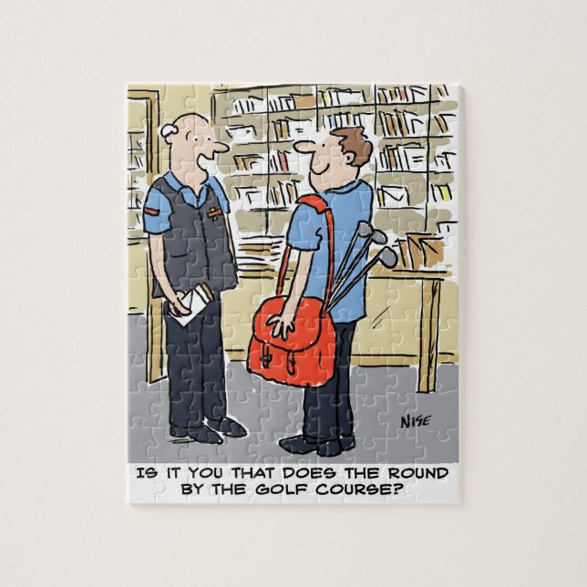 Puzzle Golfer Postman ama al Personalizado de golf (Vertical)