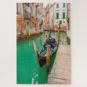Puzzle Gondola barco y canal, Venecia, Italia