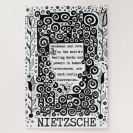 Puzzle Goodness and LOVE quote by Nietzsche