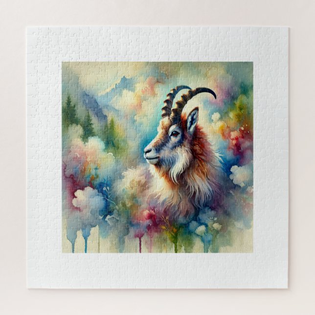 Puzzle Goral Elegance in Watercolor 220824AREF128 - Water (Vertical)