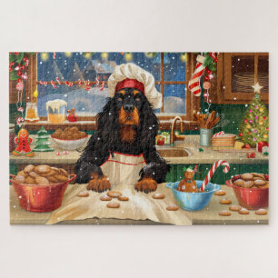 Puzzle Gordon Setter Holiday Baking: Navidades festivos