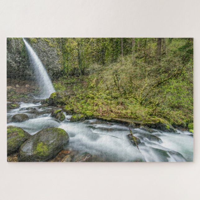 Puzzle Gorge del río Columbia, cataratas Ponytail (Horizontal)