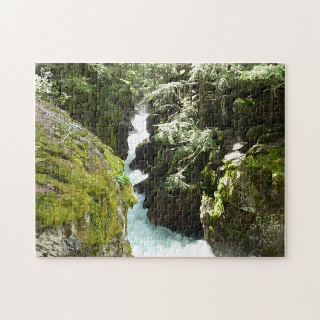 Puzzle Gorge II de Avalanche en el Parque Nacional Glacia (Horizontal)