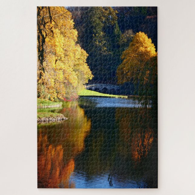 Puzzle Gorgeous de oro, otoño en Stourhead (Vertical)