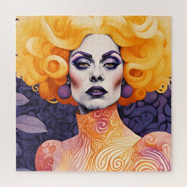 Puzzle Gorgeous Drag Queen Red Hair (Vertical)