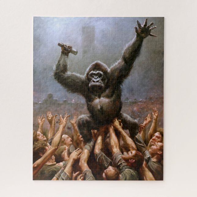 Puzzle Gorilla Crowsurfing (Vertical)