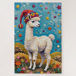 Puzzle Gorra de borla de Navidad peruana de alpaca