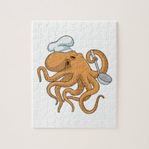 Puzzle Gorra de chef para cocinar pulpo