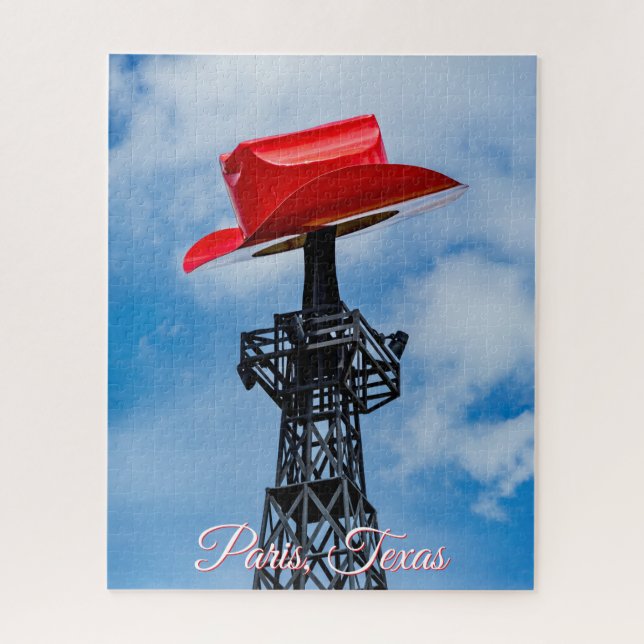 Puzzle Gorra Rojo de Texas, París, Texas (Vertical)