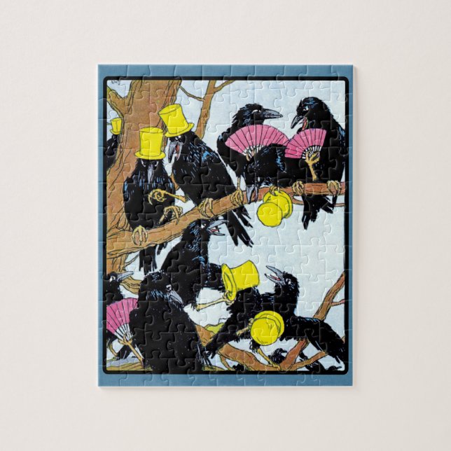 Puzzle Gossiping Crows (Vertical)