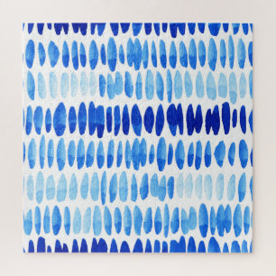 Puzzle Gotas de lluvia azules: Abstracto de color de agua