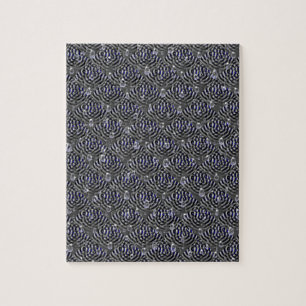 Puzzle Gotas de lluvia gris azul Metalizado