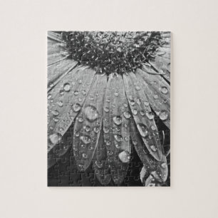 Puzzle Gotas de lluvia que relucir en la flor de la