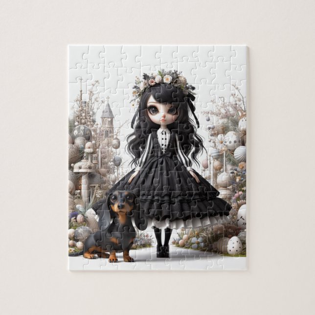 Puzzle Gothic Dachshund (Vertical)