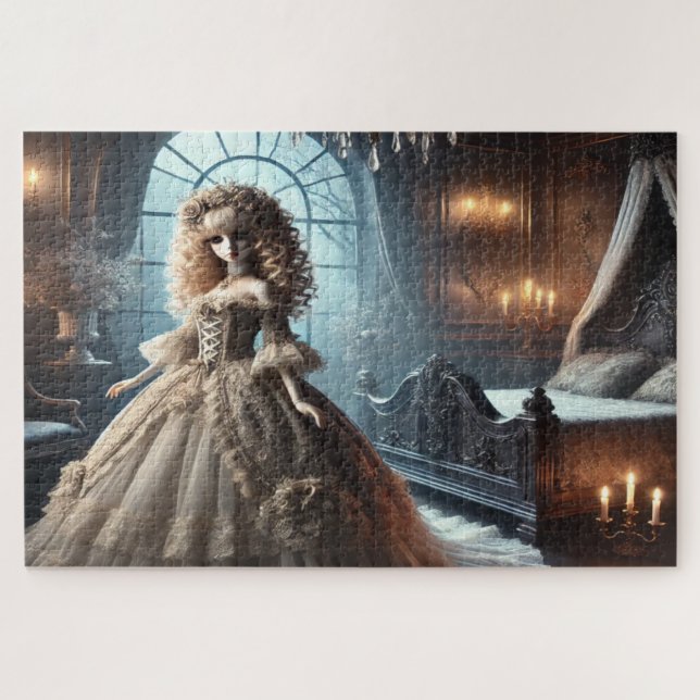 Puzzle Gothic Victorian Doll – Dark Elegance (Horizontal)