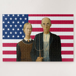 Puzzle Gótic Americà Grangers EUA Bandera Americana