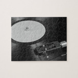 Puzzle Grabación de vinilo en una visión general giratori