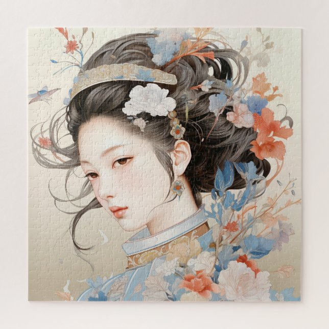 Puzzle Gracia en las mujeres chinas tradicionales (Vertical)