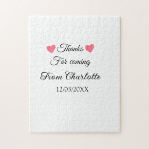 Puzzle gracias por venir agregar nombre mensaje de texto 