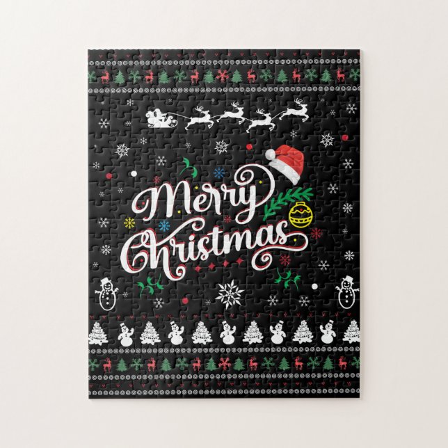 Puzzle Graciosa Feliz Navidad (Vertical)