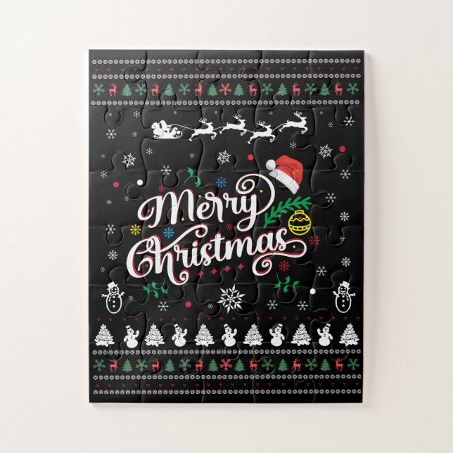 Puzzle Graciosa Feliz Navidad (Vertical)