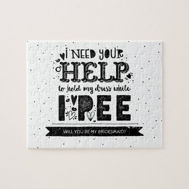 Puzzle Graciosamente, Serás Mi Propuesta Para La Novia. (Horizontal)