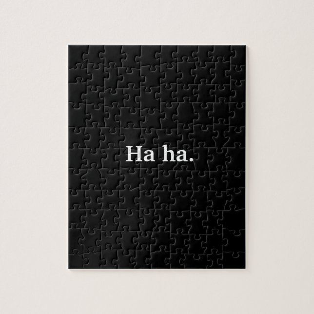 Puzzle Gracioso Casi Todo Negro Ha Ha (Vertical)