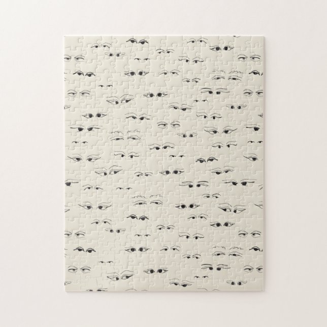 Puzzle Gracioso dibujo de ojos de mujer (Vertical)