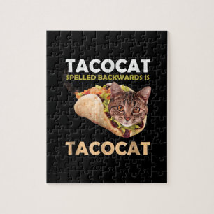 Puzzle Gracioso gato de tacocat taco con tachuela hacia a