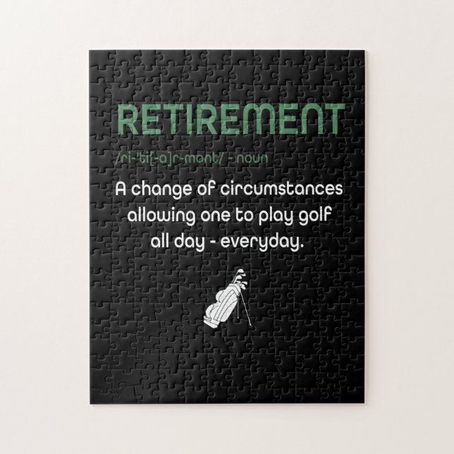 Puzzle Gracioso Jubilación de Golf - Regalo de Golfistas  (Vertical)
