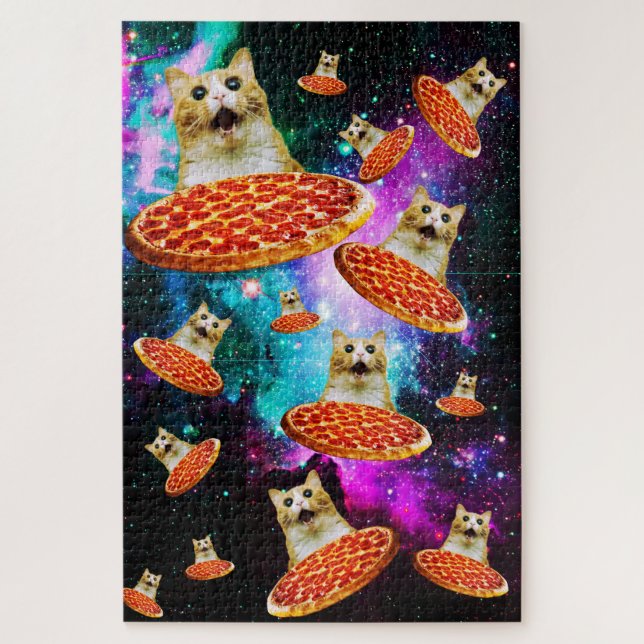 Puzzle Gracioso pizza espacial (Vertical)