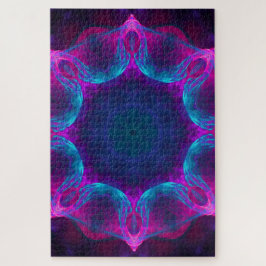 Puzzle Gradiente azul y rosado neón oscuro de Kaleidoscop