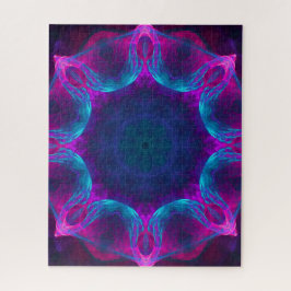Puzzle Gradiente azul y rosado neón oscuro de Kaleidoscop
