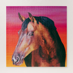 Puzzle Gradiente de caballo bayo   