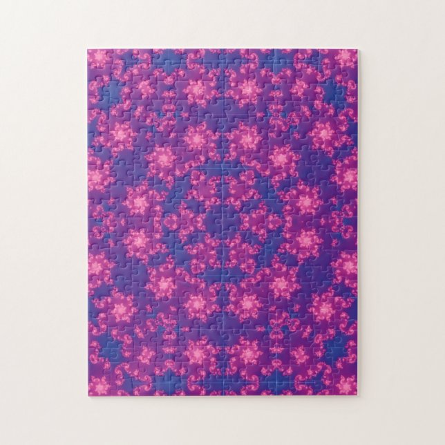 Puzzle Gradiente de calidoscopio rosa y azul (Vertical)