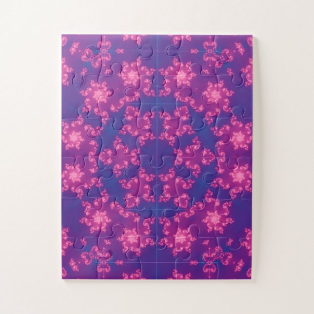 Puzzle Gradiente de calidoscopio rosa y azul (Vertical)