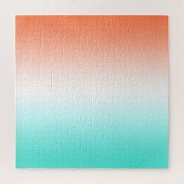 Puzzle Gradiente de Coral Blanco y Turquesa