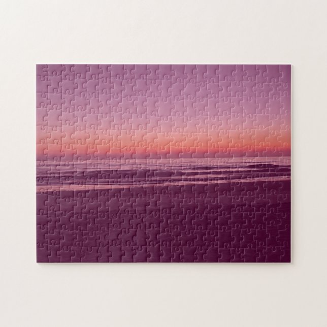 Puzzle Gradiente de playa de puesta de sol moderna (Horizontal)
