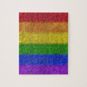 Puzzle Gradiente de Purpurina de arcoiris caído