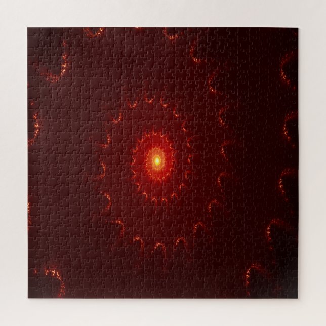 Puzzle Gradiente De Swirl Fiery Red Sparkle (Vertical)