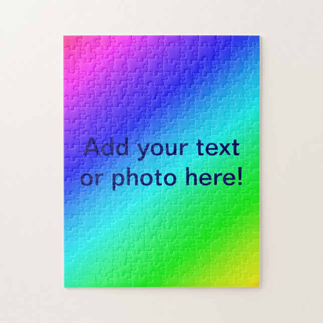 Puzzle Gradiente diagonal arcoiris azul a verde (Vertical)