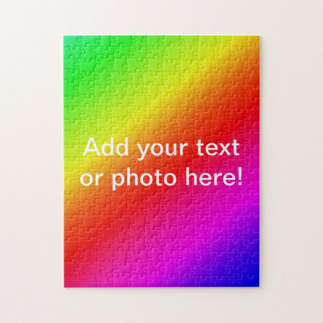 Puzzle Gradiente diagonal arcoiris rojo a verde (Vertical)